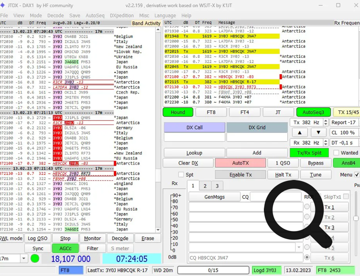 FT8 QSO with 3Y0J on 17m